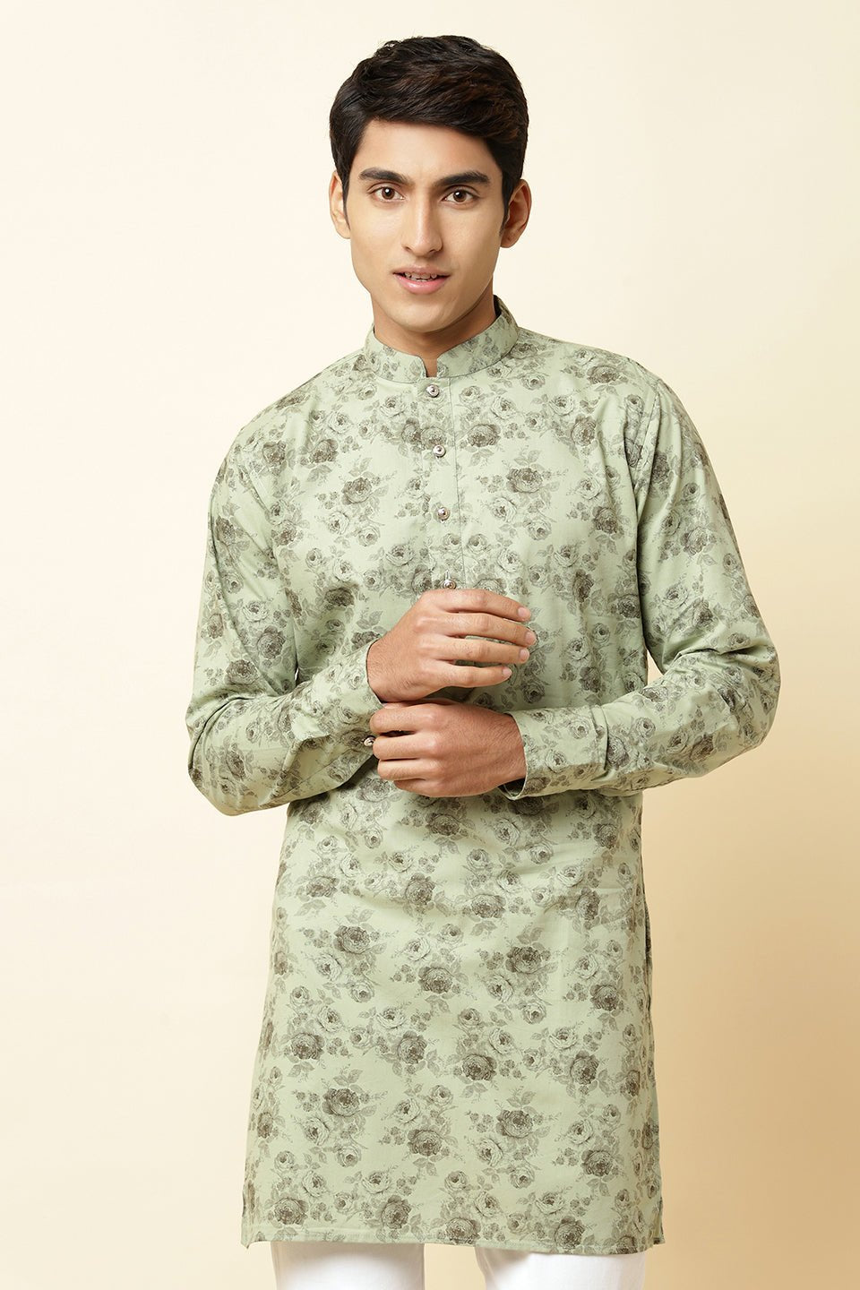 Green Floral Print Kurta - Spring Break