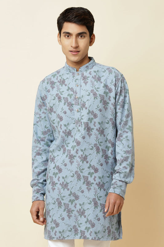 Denim Printed Kurta - Spring Break
