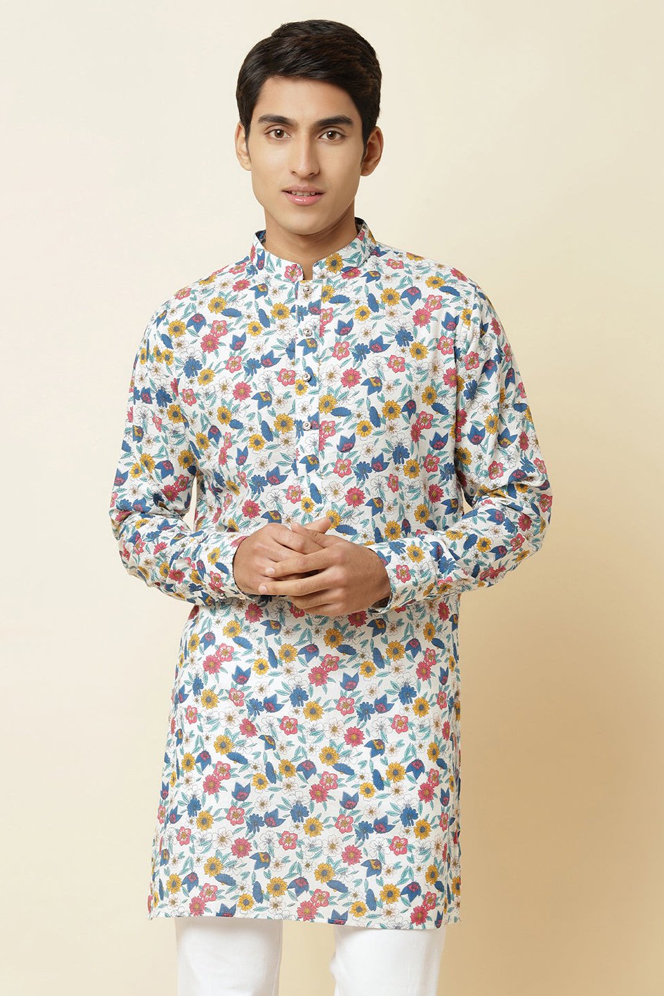 Multi-Colour Floral Print Kurta - Spring Break