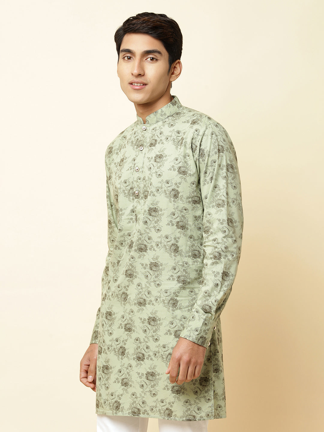 Green Floral Print Kurta - Spring Break