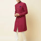 Burgundy Textured Sherwani Set - Spring Break