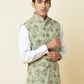 Green Floral Print Bundi Jacket - Spring Break