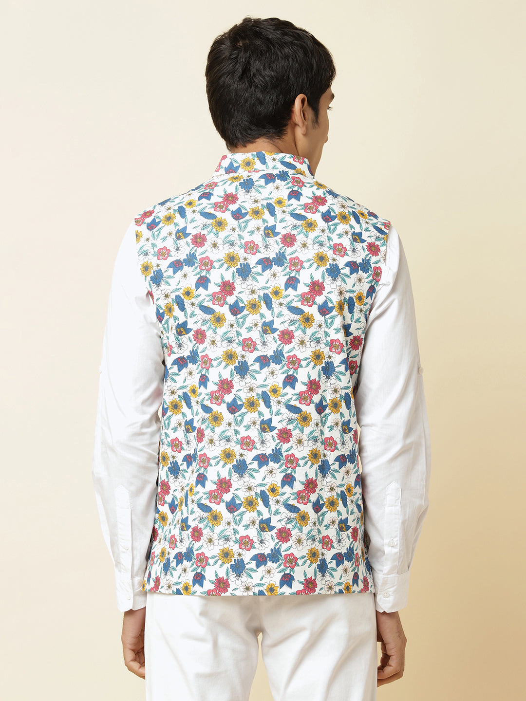 Multi-Colour Floral Print Bundi Jacket - Spring Break