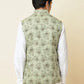 Green Floral Print Bundi Jacket - Spring Break