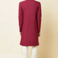 Burgundy Textured Sherwani Set - Spring Break