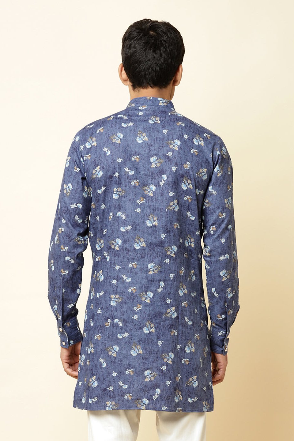 Blue Floral Print Kurta - Spring Break