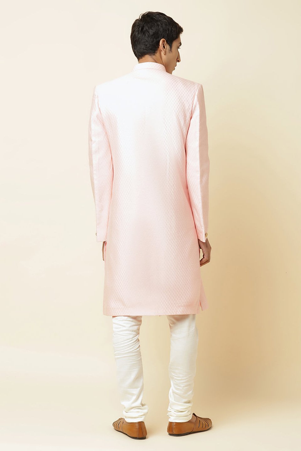 Pink Textured Sherwani Set - Spring Break