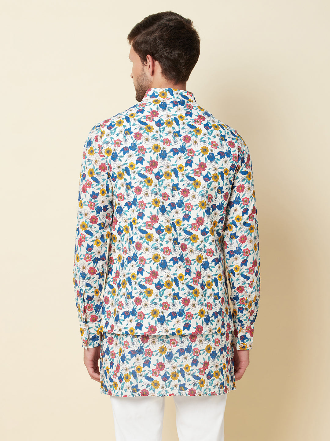 Floral Print Jacket with Kurta Set - Spring Break