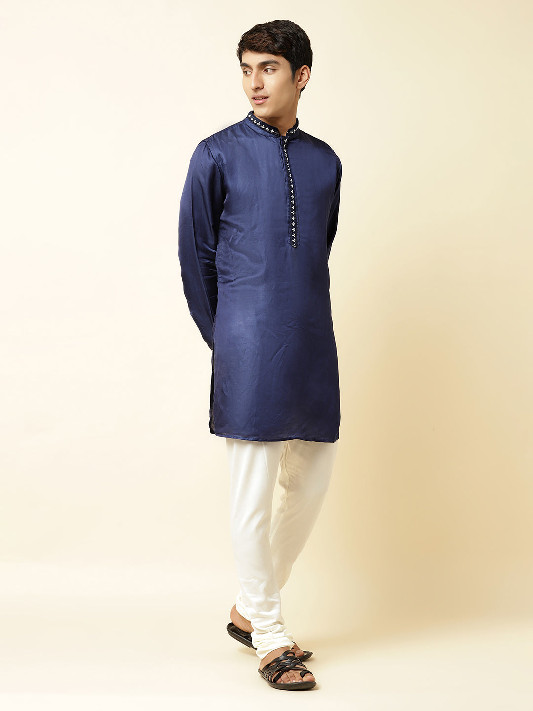 Navy Embroidered Kurta - Spring Break