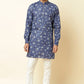 Blue Floral Print Kurta - Spring Break