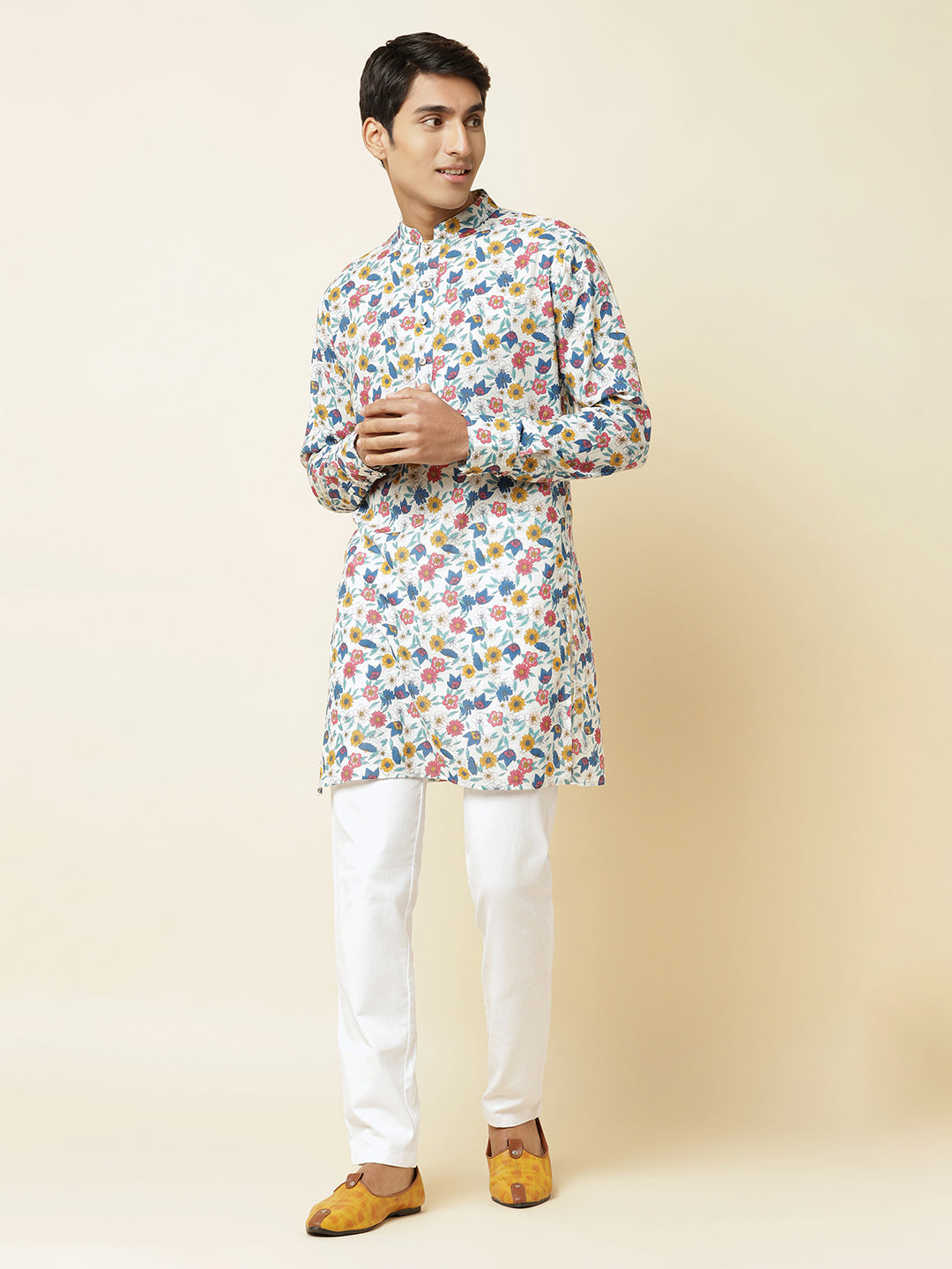 Multi-Colour Floral Print Kurta - Spring Break