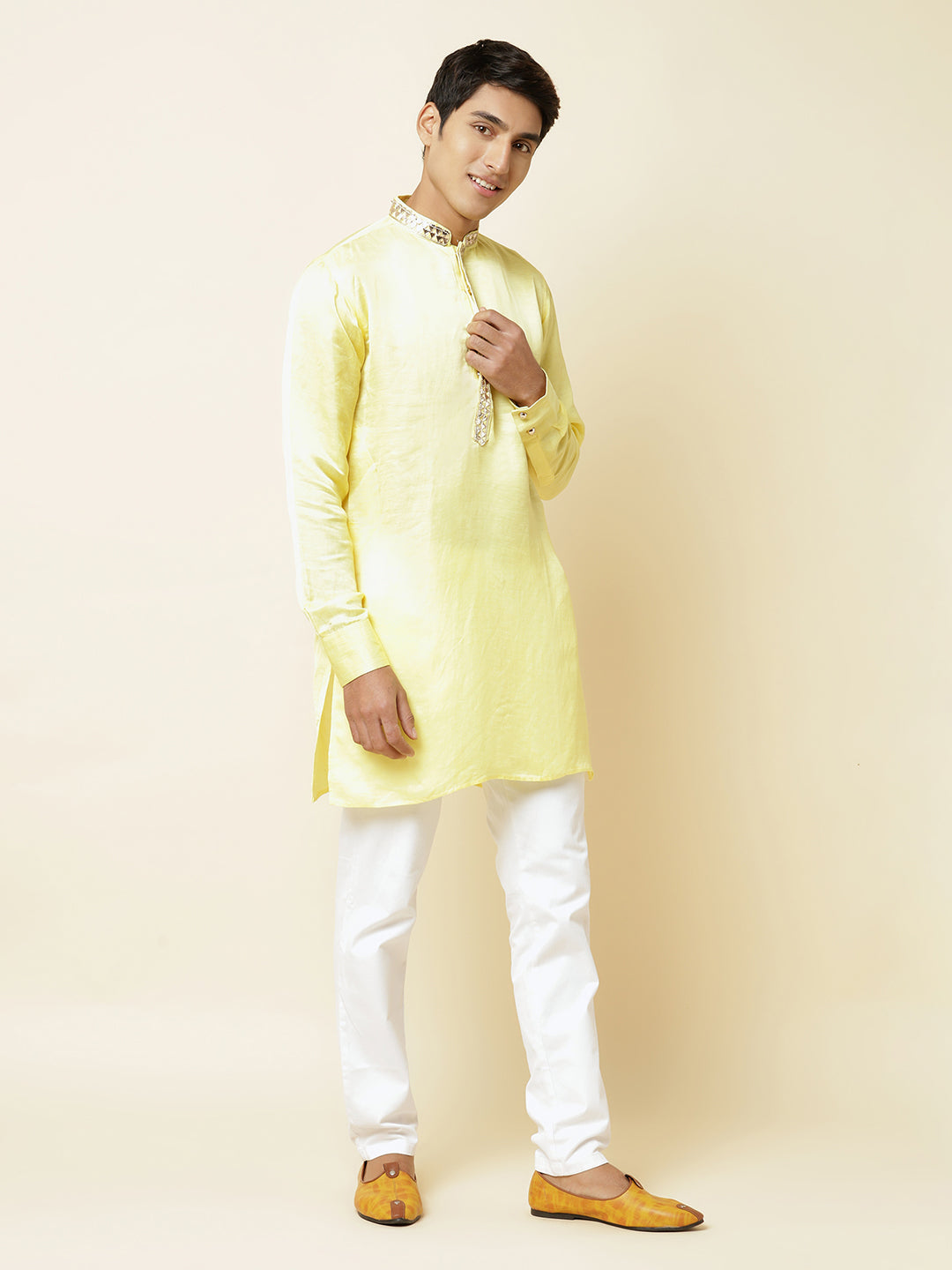 Yellow Embroidered Kurta - Spring Break