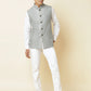 Grey Embroidered Bundi Jacket - Spring Break