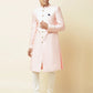 Pink Textured Sherwani Set - Spring Break