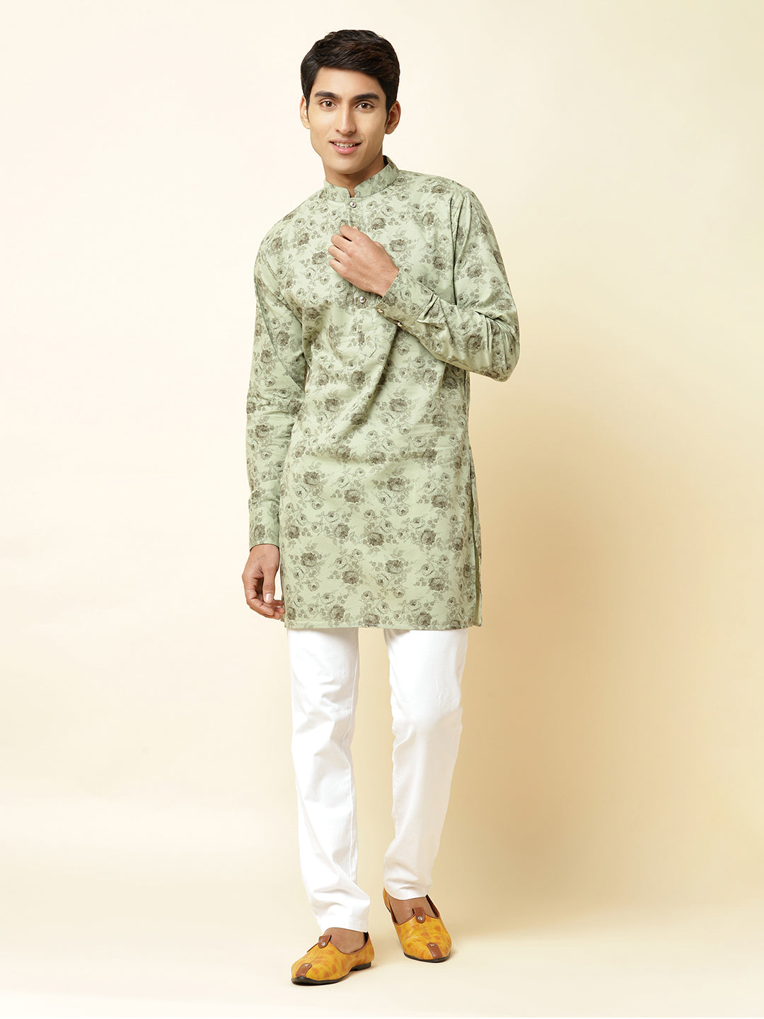 Green Floral Print Kurta - Spring Break