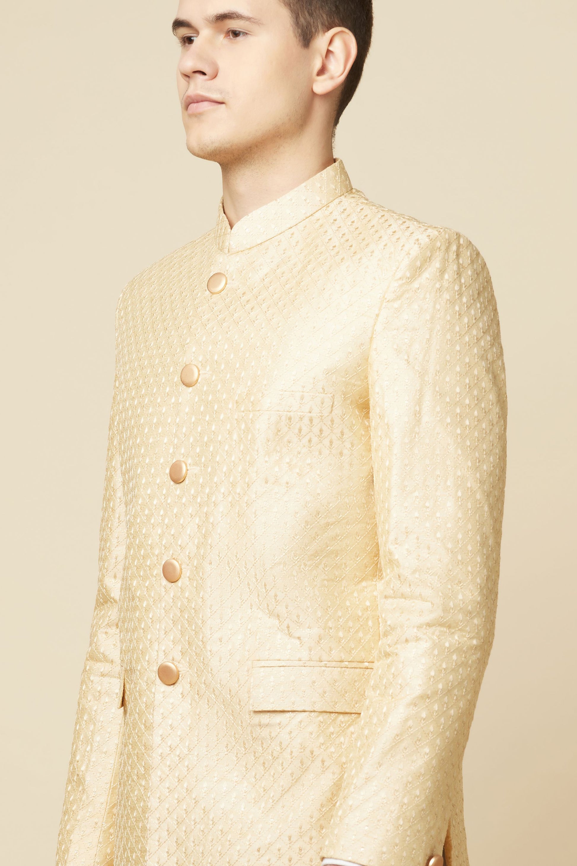 Nude Embroidered Jodhpuri Jacket - Spring Break