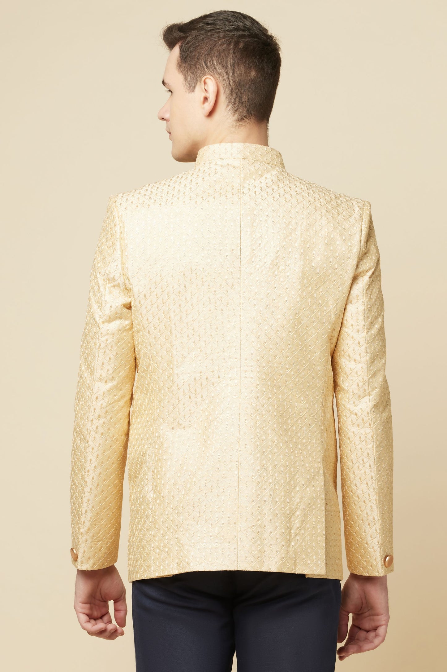 Nude Embroidered Jodhpuri Jacket - Spring Break