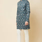 Teal Floral Print Kurta Set - Spring Break