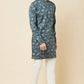 Teal Floral Print Kurta Set - Spring Break