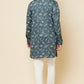 Teal Floral Print Kurta Set - Spring Break