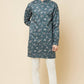 Teal Floral Print Kurta Set - Spring Break