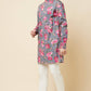 Grey Floral Print Kurta Set - Spring Break