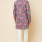 Grey Floral Print Kurta Set - Spring Break