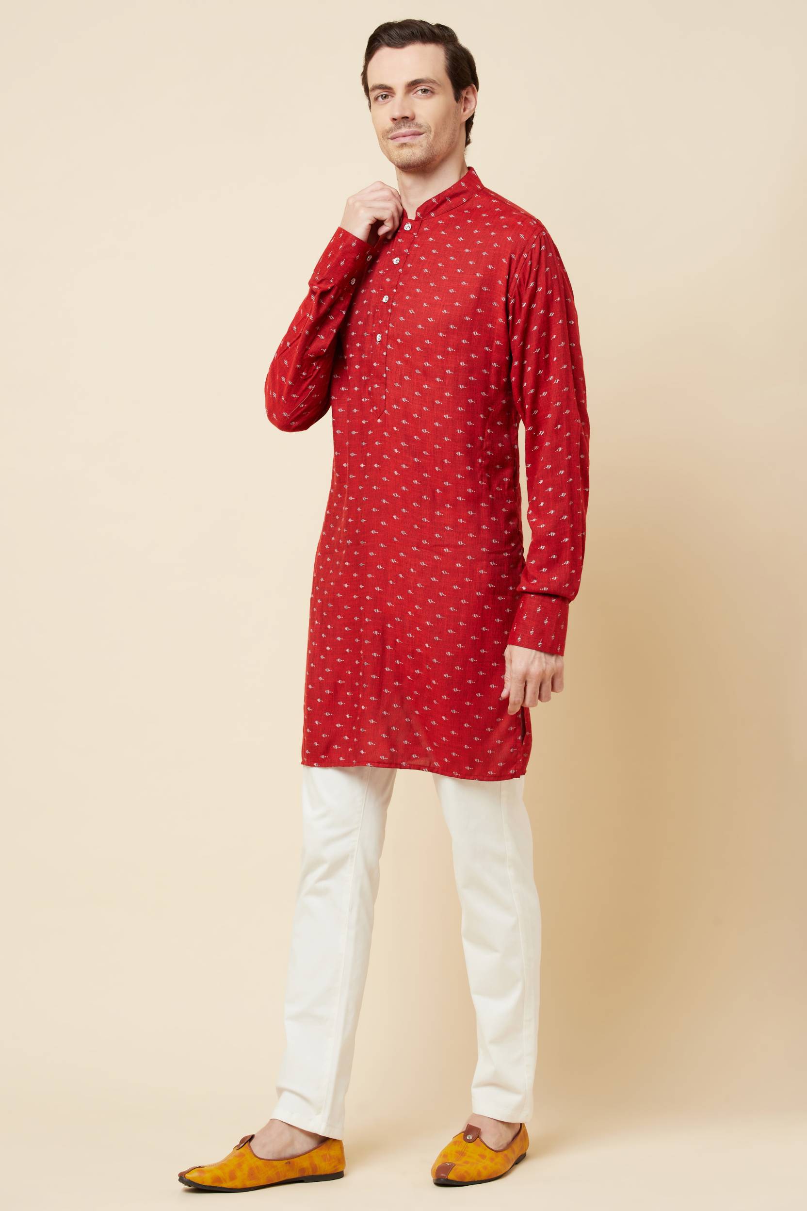 Micro Print Kurta Set - Spring Break