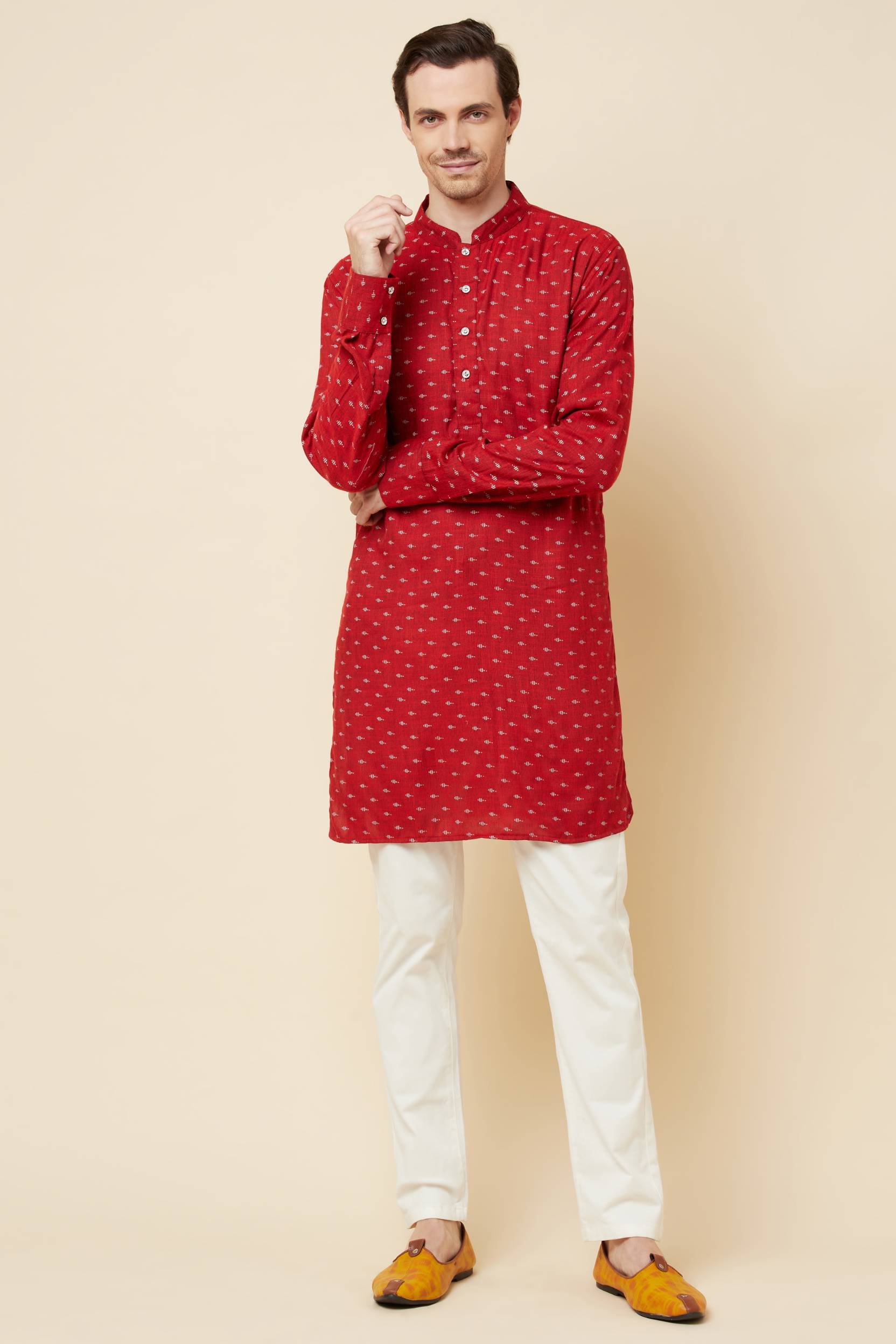 Micro Print Kurta Set - Spring Break