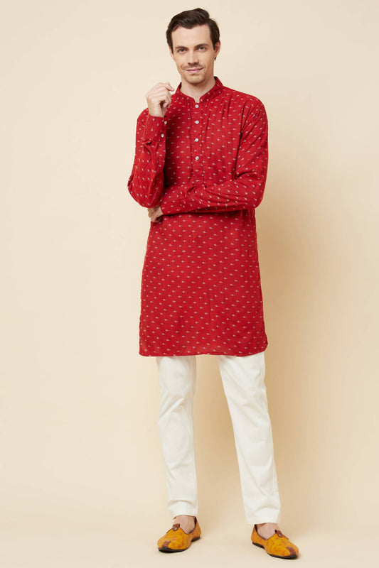 Micro Print Kurta Set - Spring Break