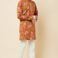 Mustard Floral Print Kurta Set - Spring Break