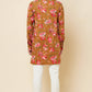 Mustard Floral Print Kurta Set - Spring Break