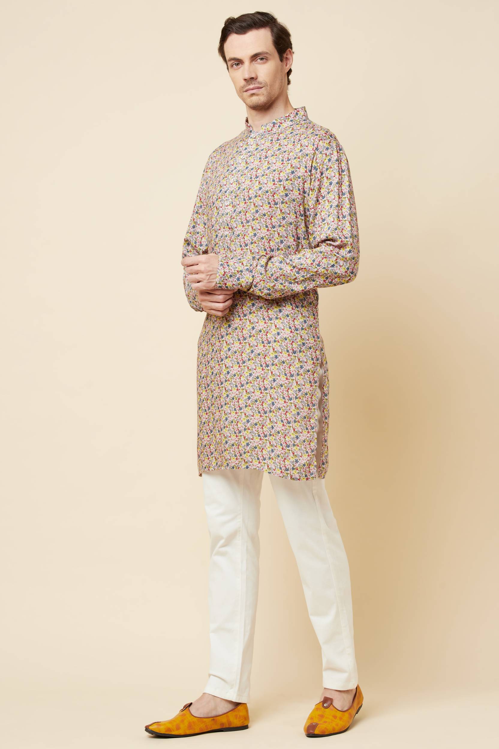 Multi Floral Print Kurta Set - Spring Break