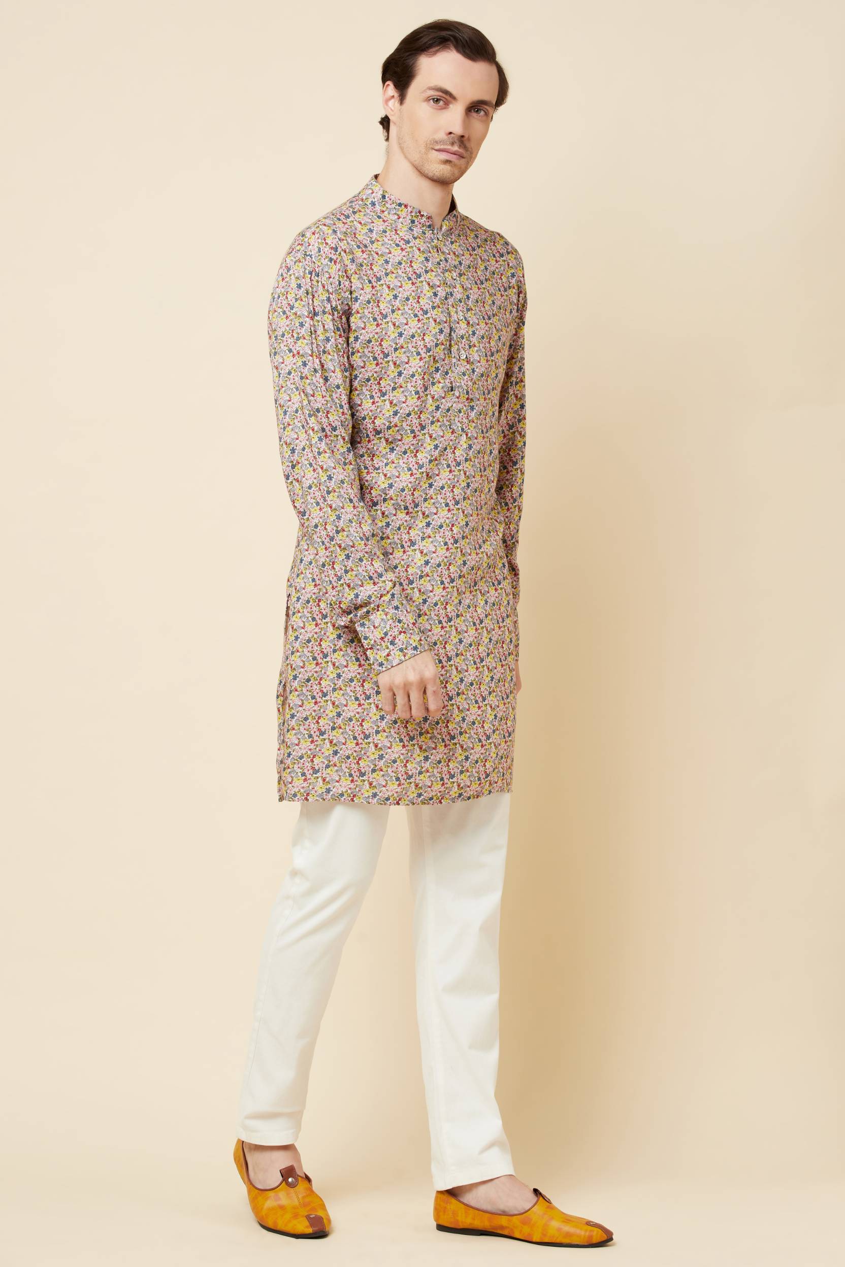 Multi Floral Print Kurta Set - Spring Break