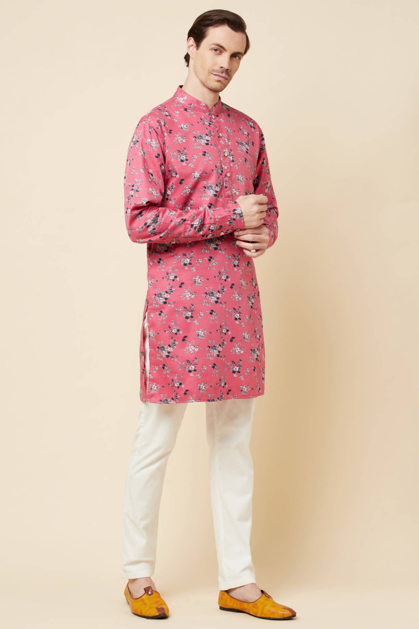 Pink Floral Print Kurta Set - Spring Break