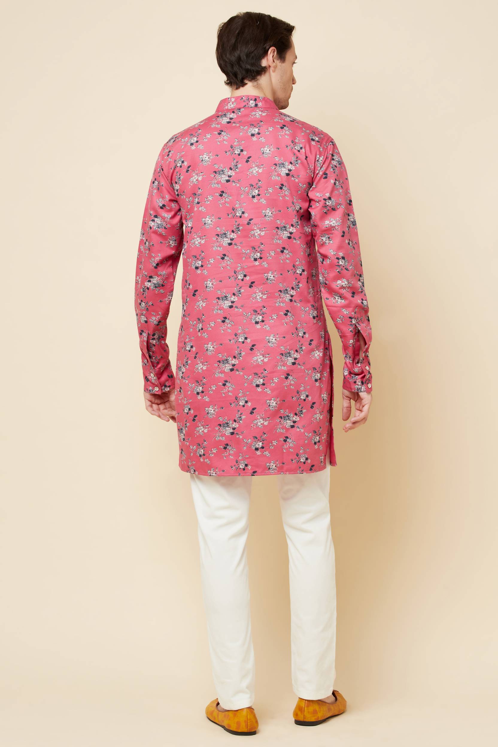 Pink Floral Print Kurta Set - Spring Break