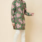 Large Floral Print Kurta Set - Spring Break