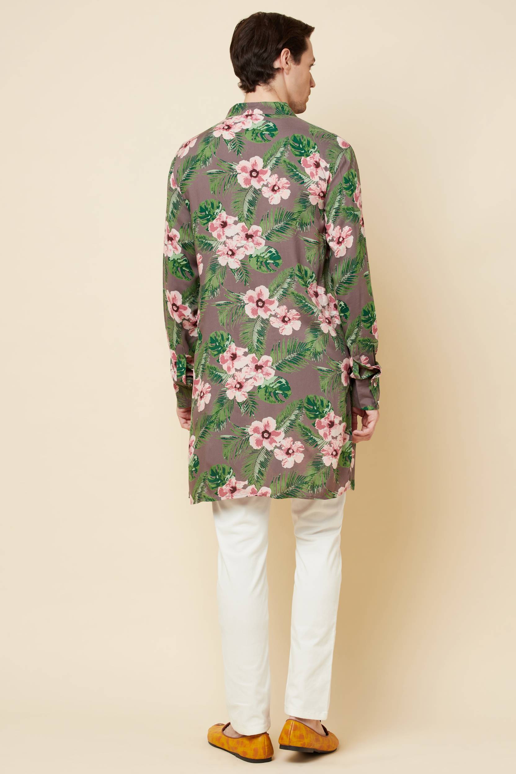 Large Floral Print Kurta Set - Spring Break