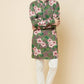 Large Floral Print Kurta Set - Spring Break