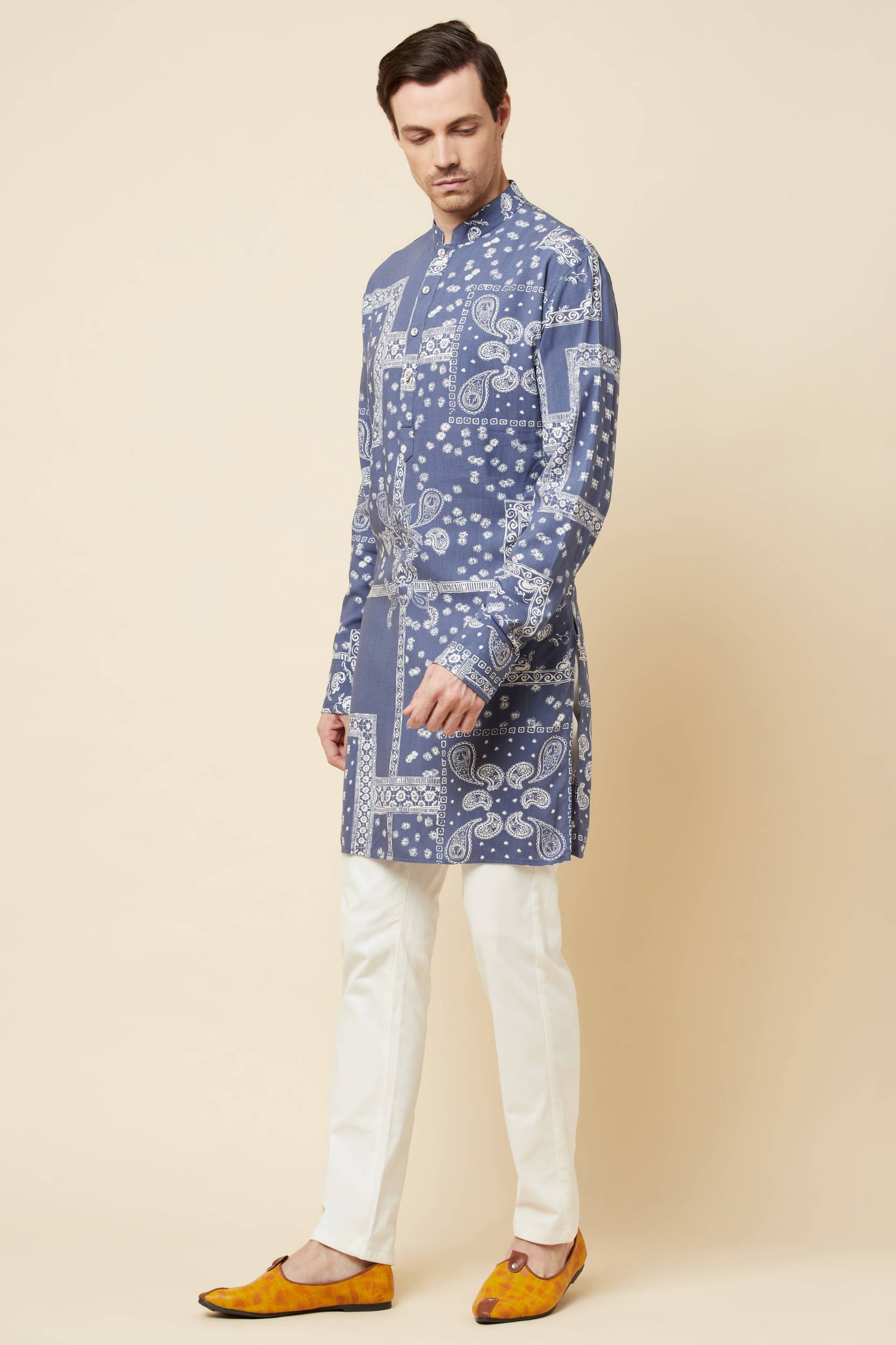 Blue Paisley Print Kurta Set - Spring Break