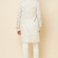 White Lucknowi Embroidered Kurta Set - Spring Break