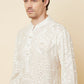 White Lucknowi Embroidered Kurta Set - Spring Break
