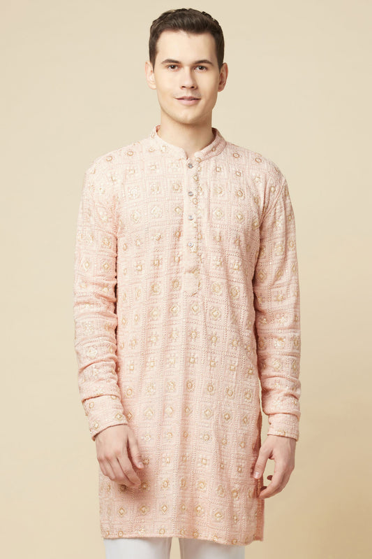 Pink Lucknowi Embroidered Kurta Set - Spring Break