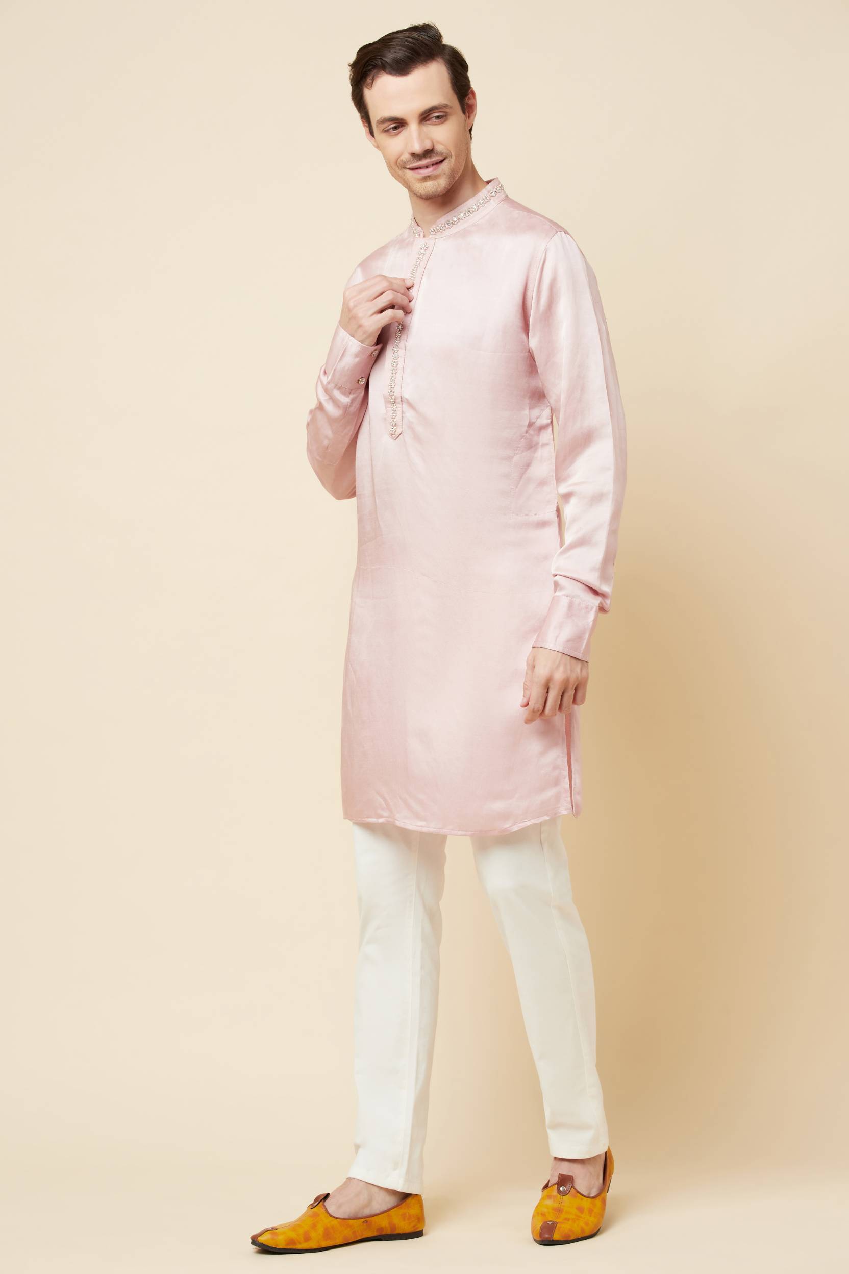 Pink Embroidered Kurta - Spring Break
