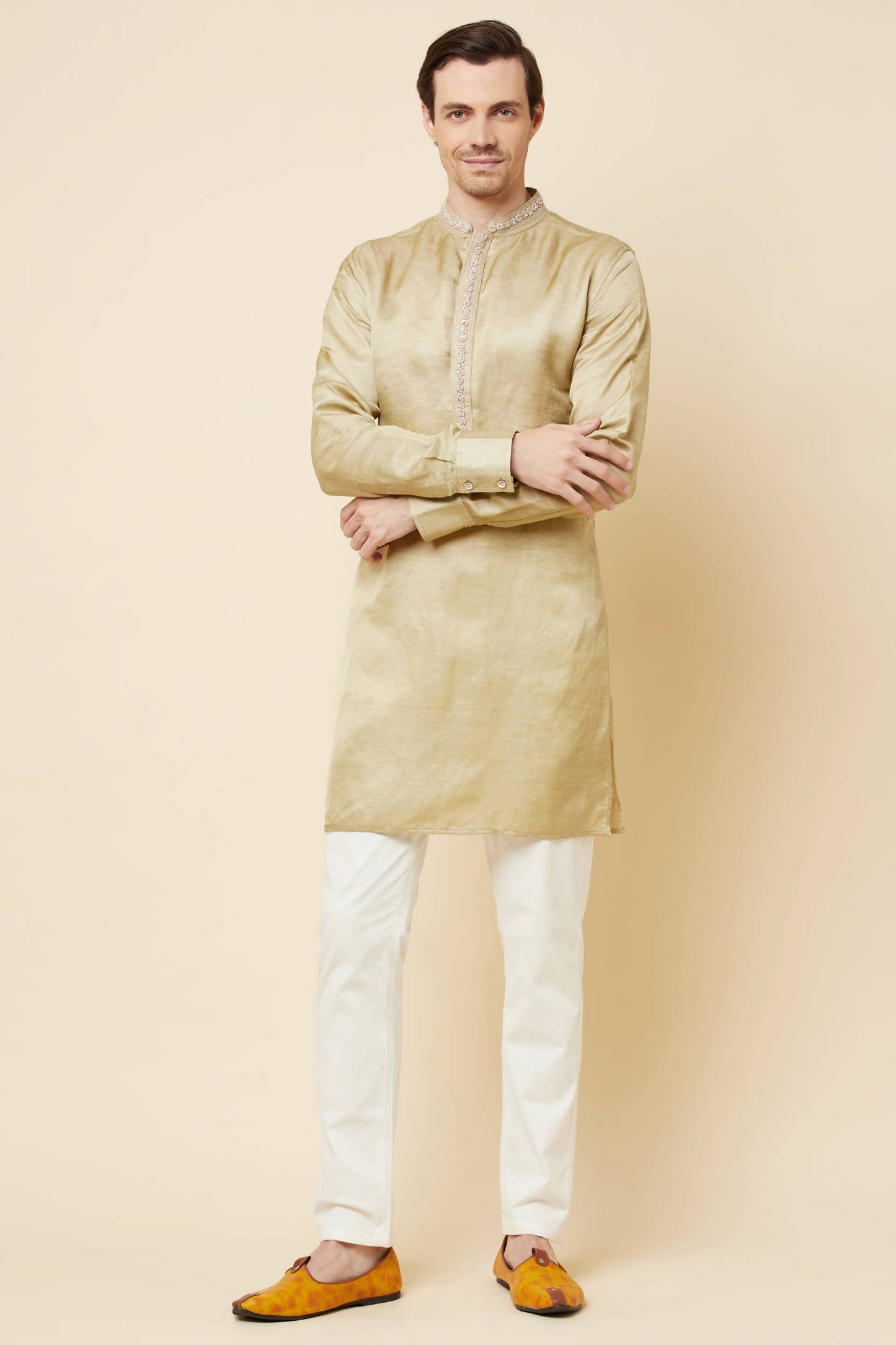 Gold Embroidered Kurta - Spring Break