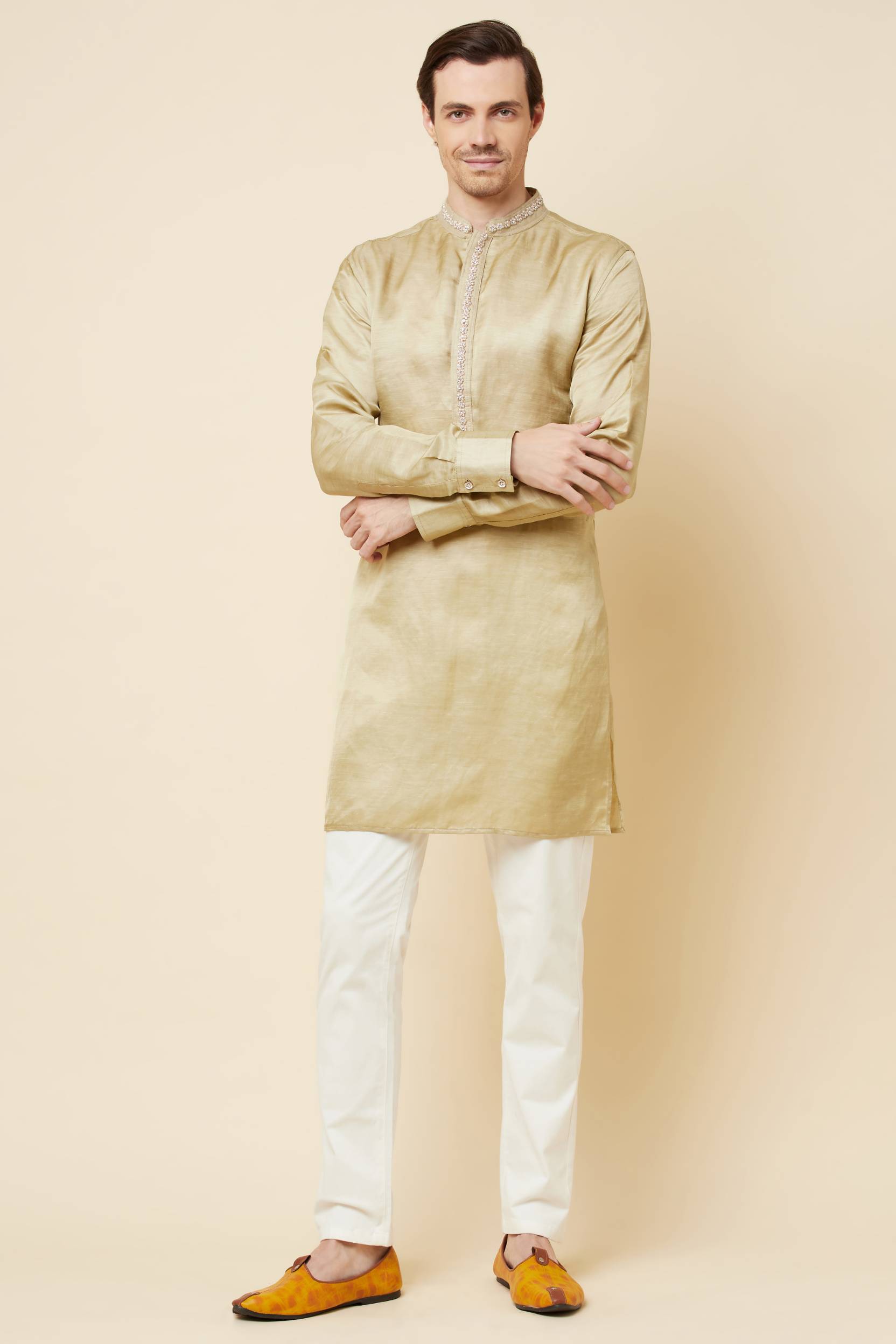 Gold Embroidered Kurta - Spring Break