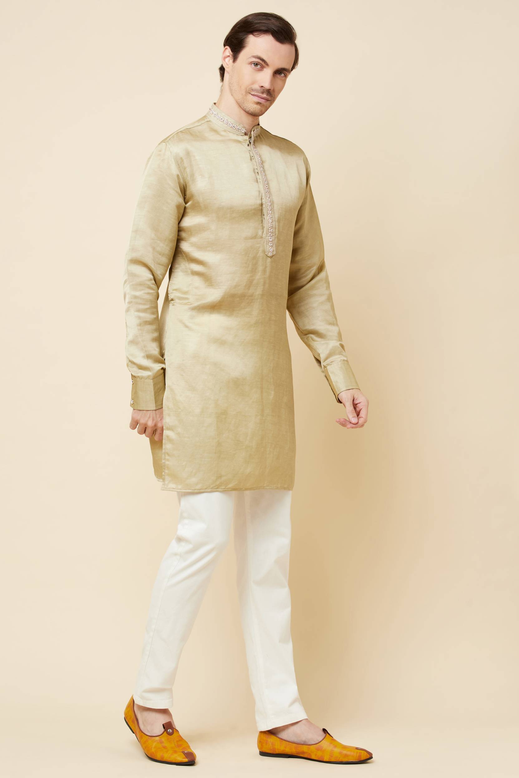 Gold Embroidered Kurta - Spring Break