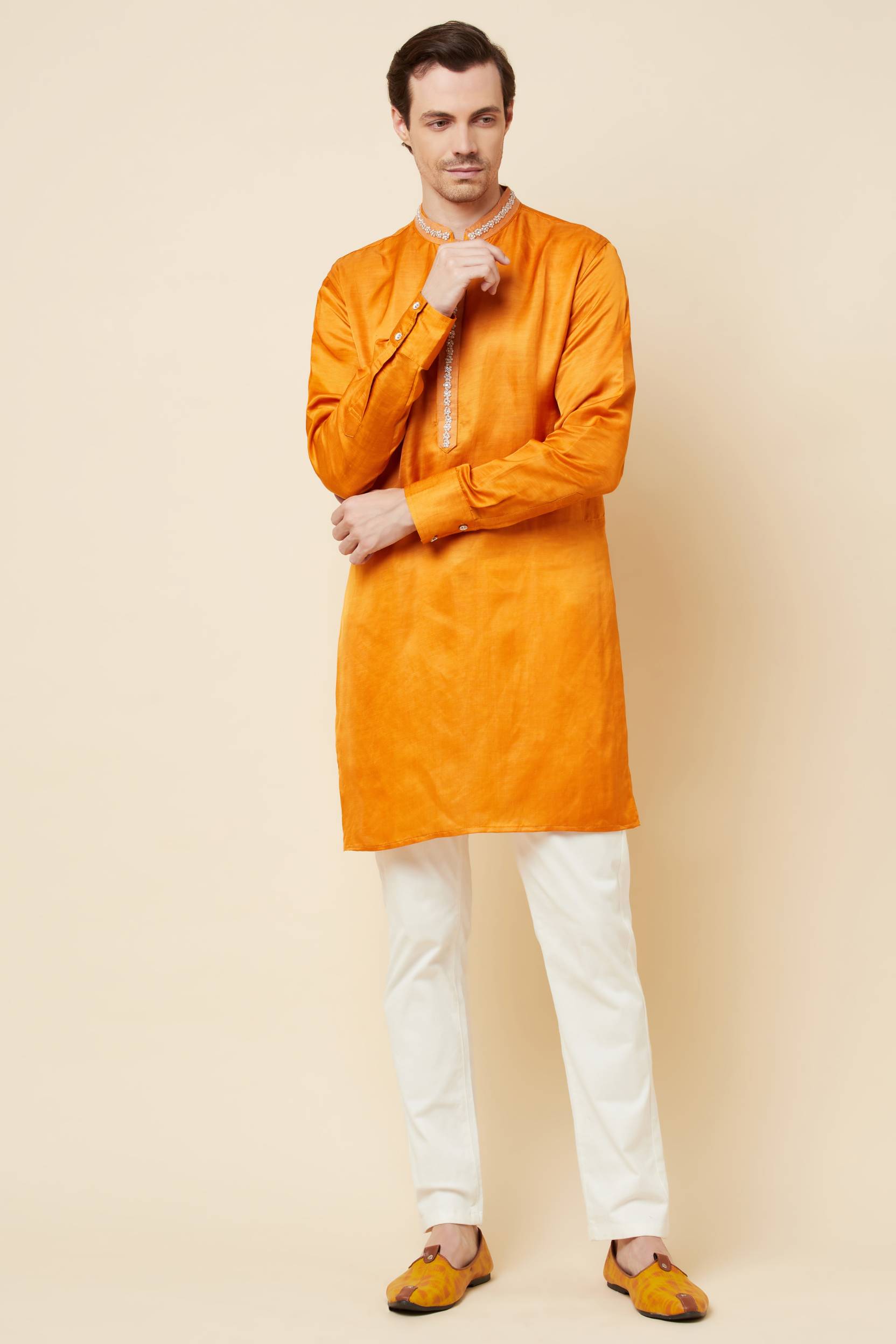 Mustard Embroidered Kurta - Spring Break