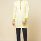 Lemon Yellow Kurta with Print Detail - Spring Break