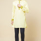 Lemon Yellow Kurta with Print Detail - Spring Break